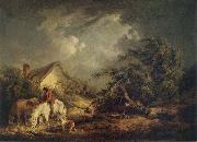 George Morland The Approaching Storm oil on canvas